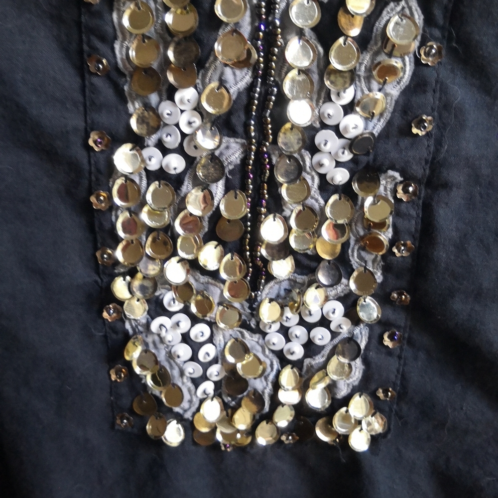 Swim sequined black coverup, sz xl - Picture 5 of 5